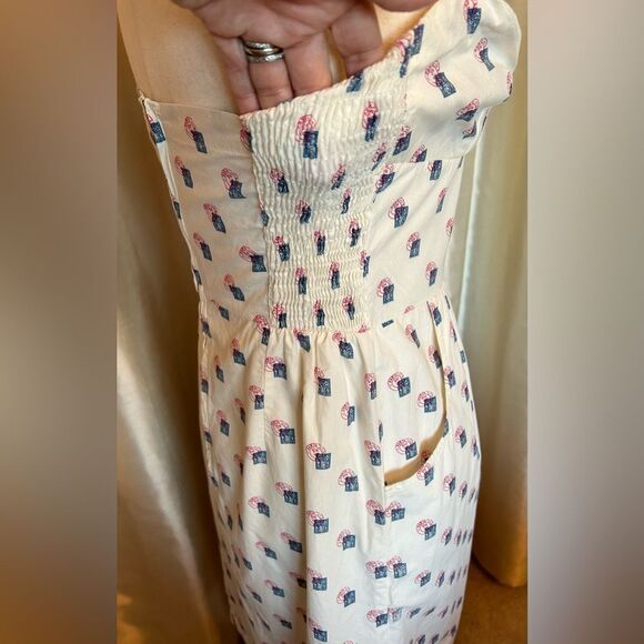 Anthropologie - Postage Stamp Strapless Dress Size 4 - Picture 5 of 10